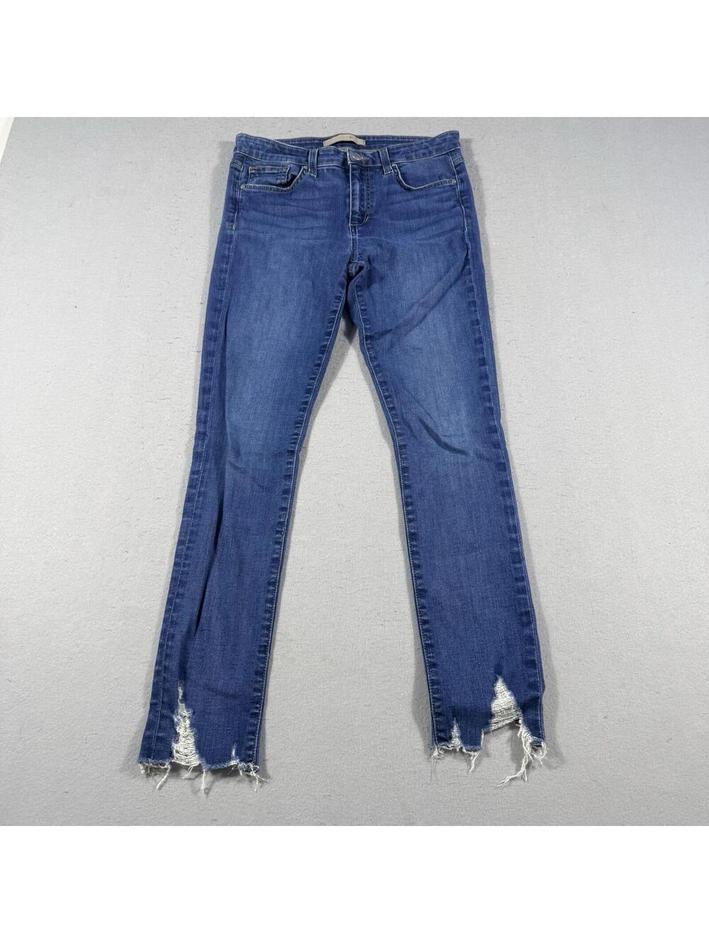 Joe’s Jeans Skinny Ankle Distressed Hem Stretch Denim Jeans‎ Women’s 28 Blue